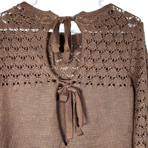 Brown Two Keyhole Knitted Sweater - Picture 6 of 8